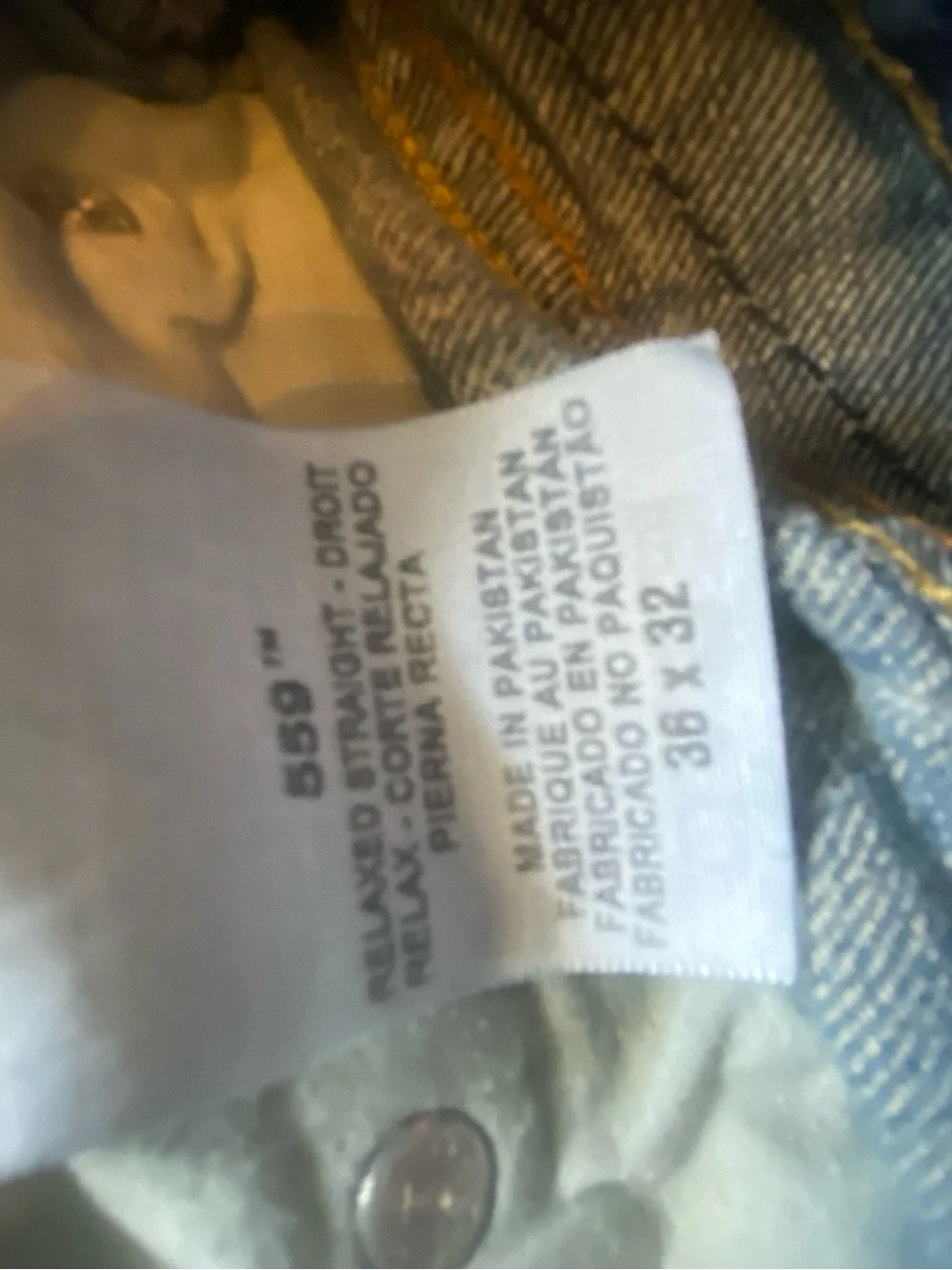 Levi's Men's 559 Distressed Washed Blue Relaxed Jeans